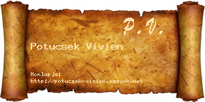 Potucsek Vivien névjegykártya